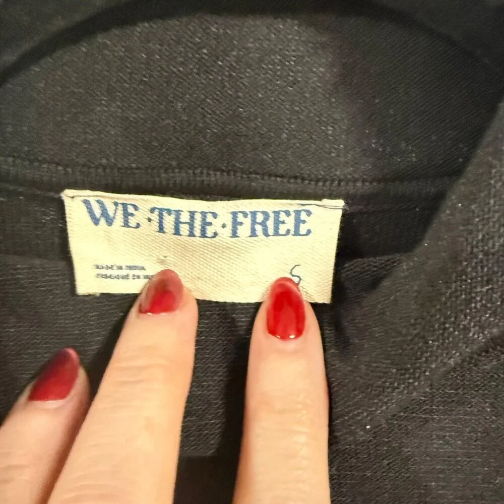 Free People We‎ the Free Robbie Turtleneck Black Size S